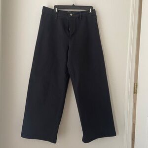 Cropped wide leg jeans- worn once.